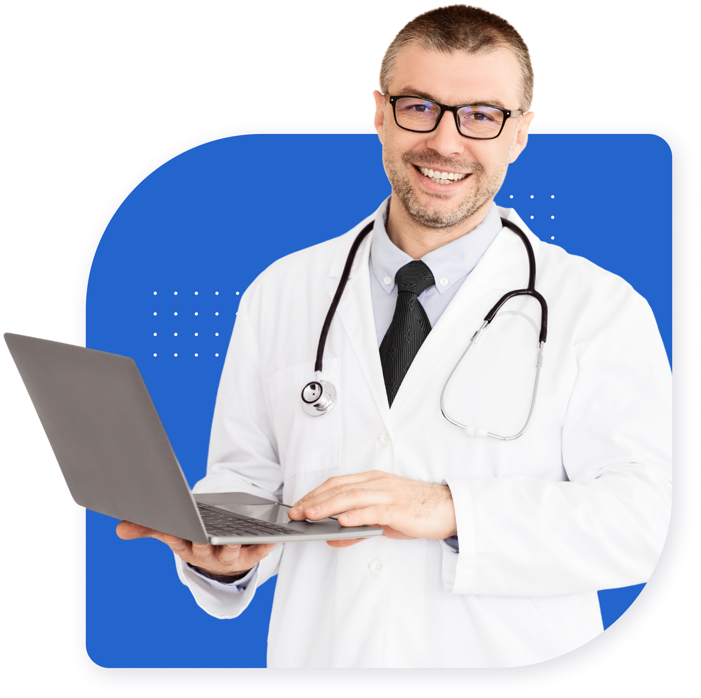 A consultant explaining treatment options to a patient